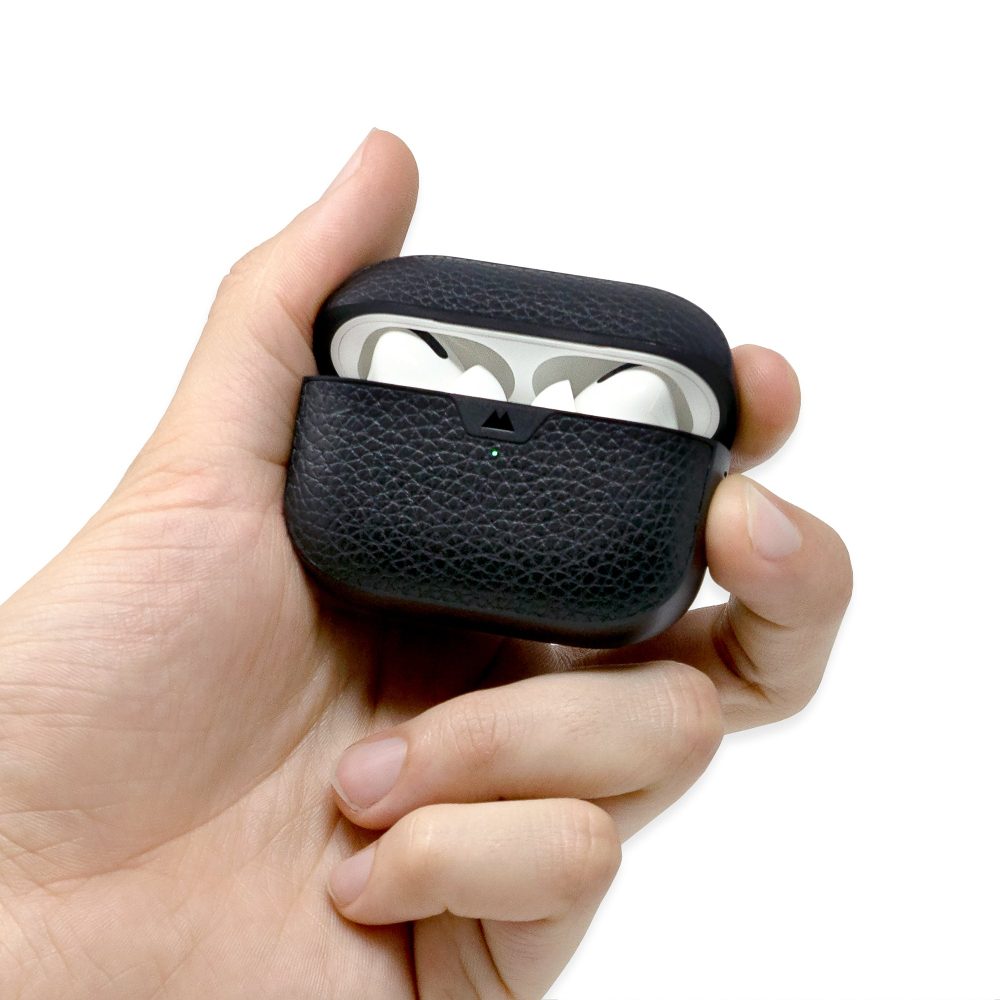 Black Leather AirPods Pro Case - Image 5
