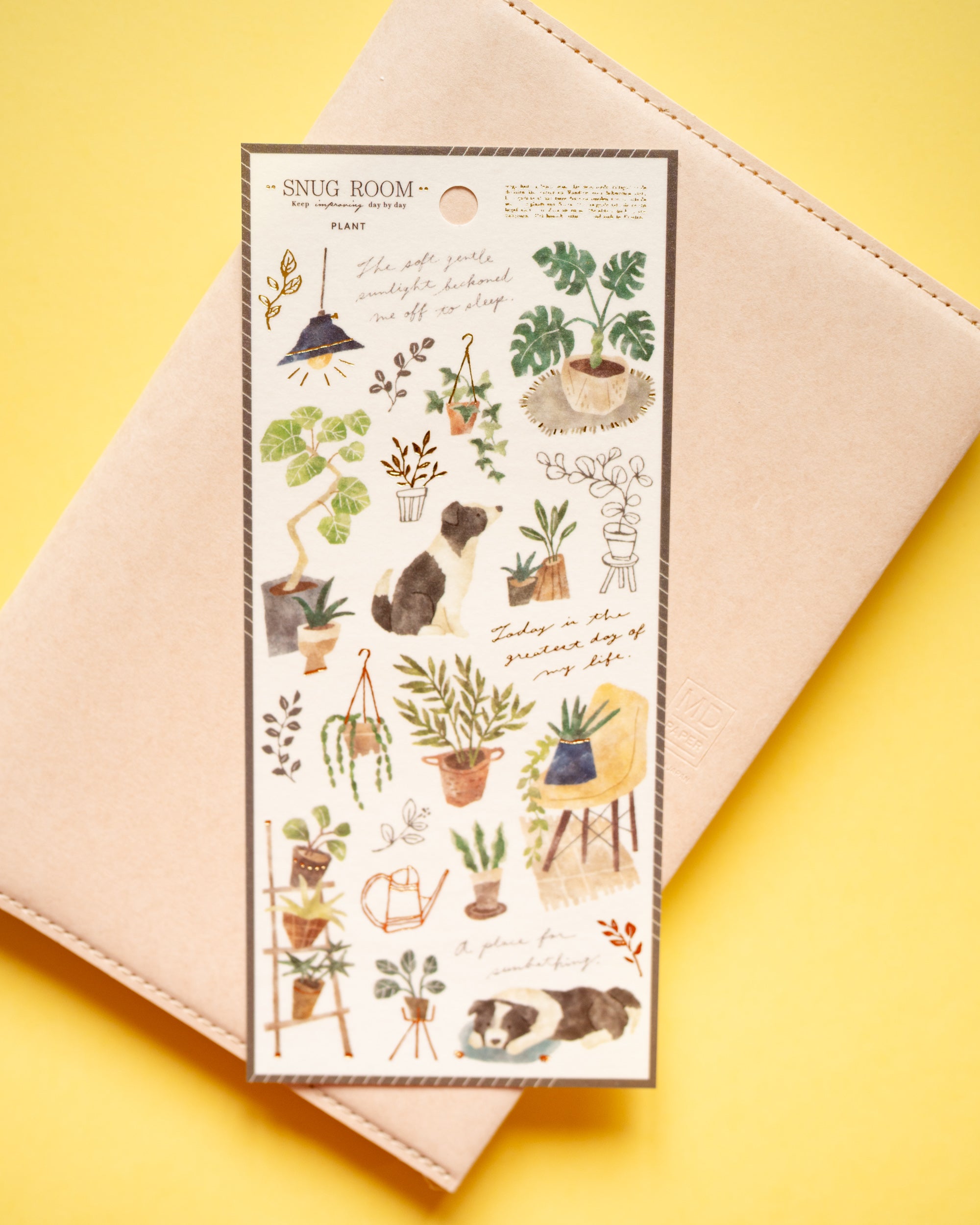 Stickers Chien et Plantes Snug Room