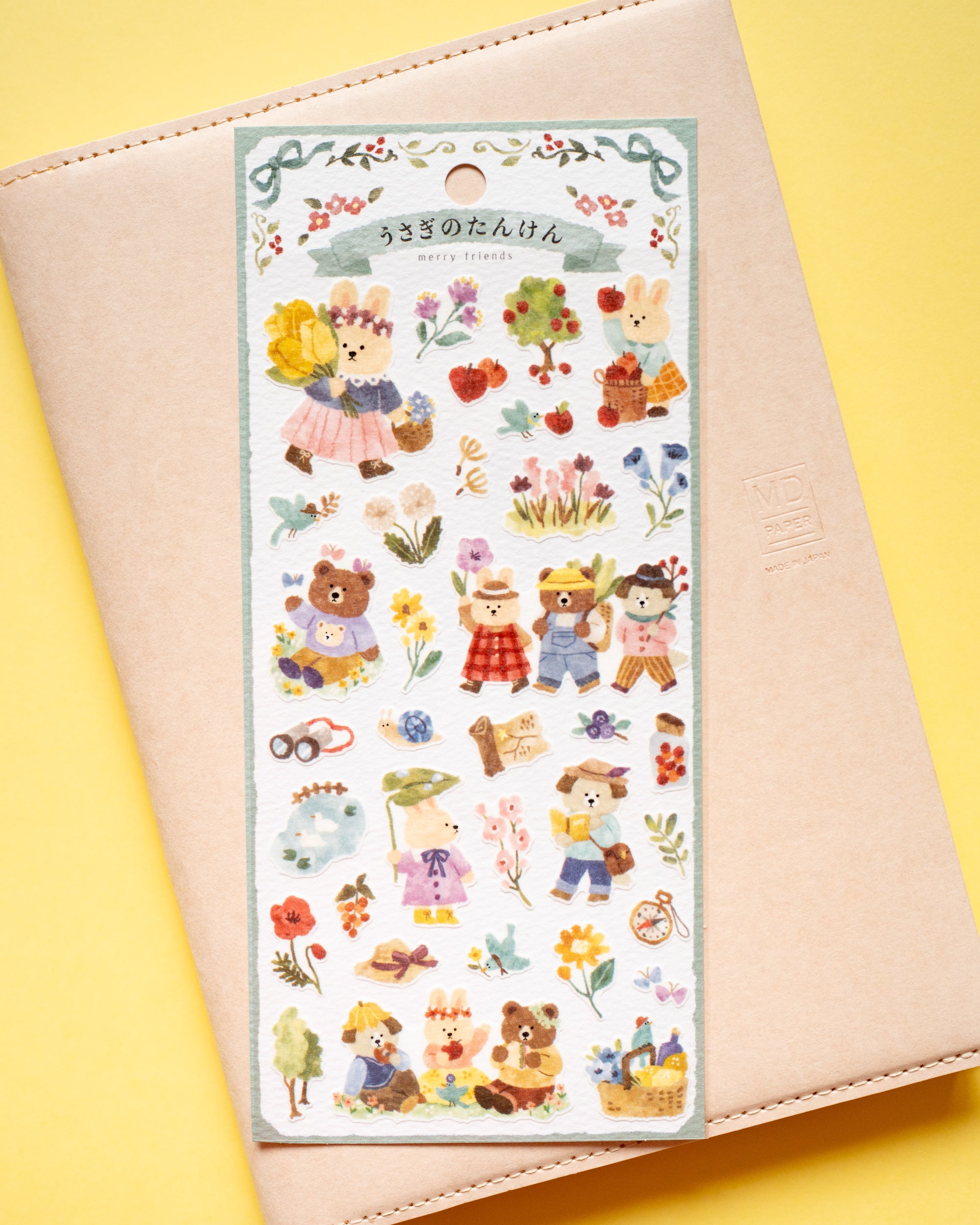 Stickers Lapin et ses copains Pique-nique Merry Friends