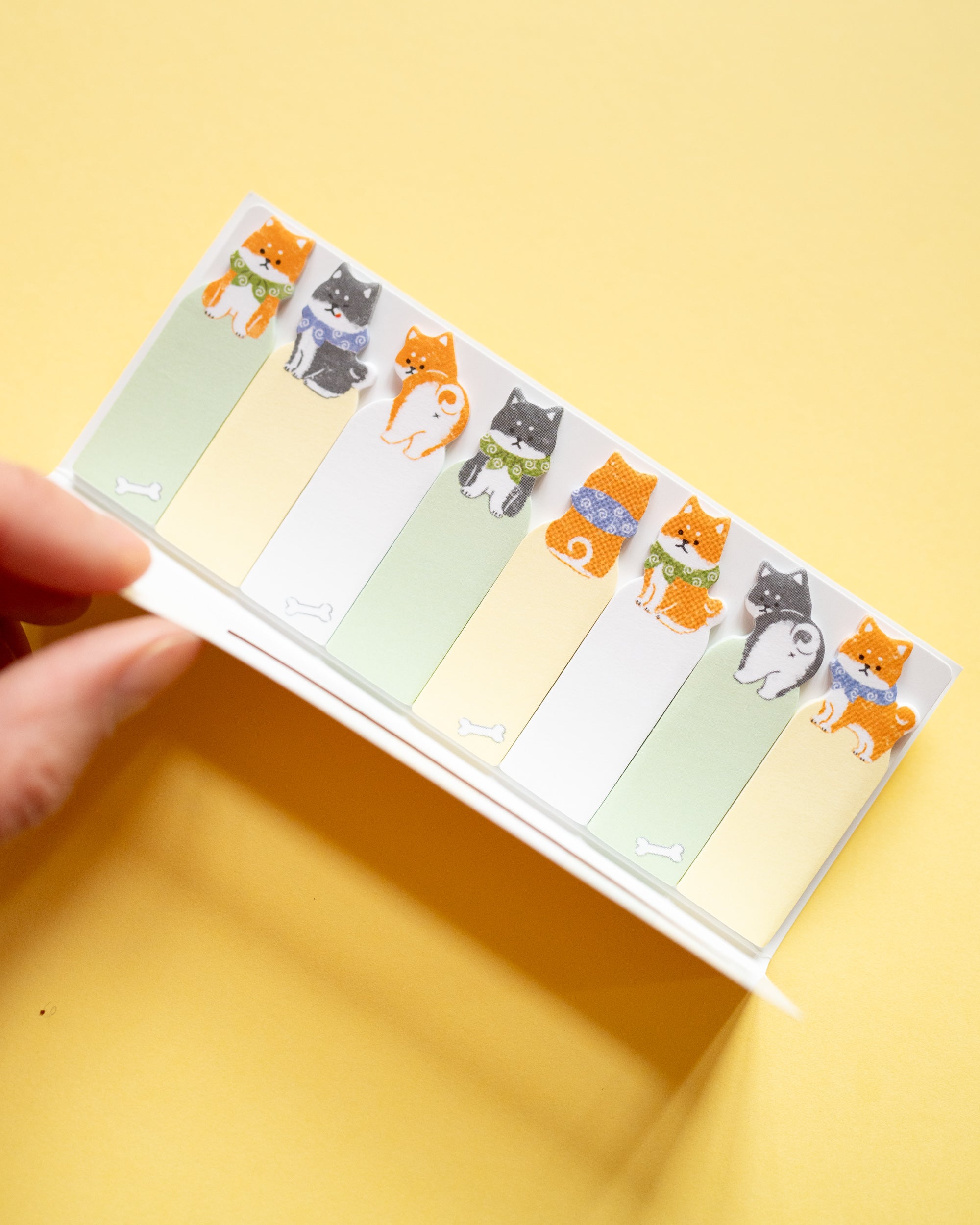 Bloc-notes Autocollants Marque-Pages Chien Shiba Stick Marker