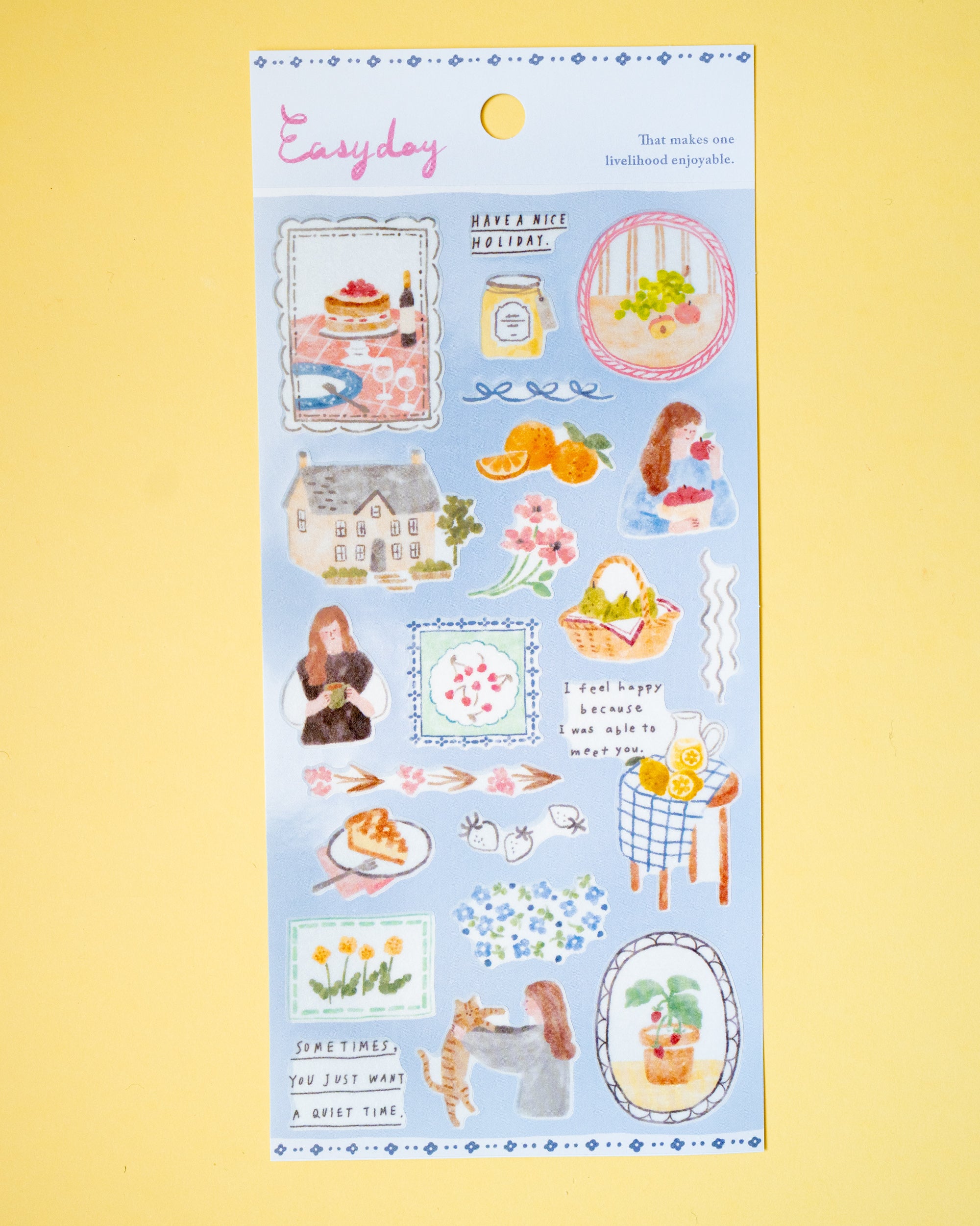 Stickers Fruit Easy Day Mind Wave