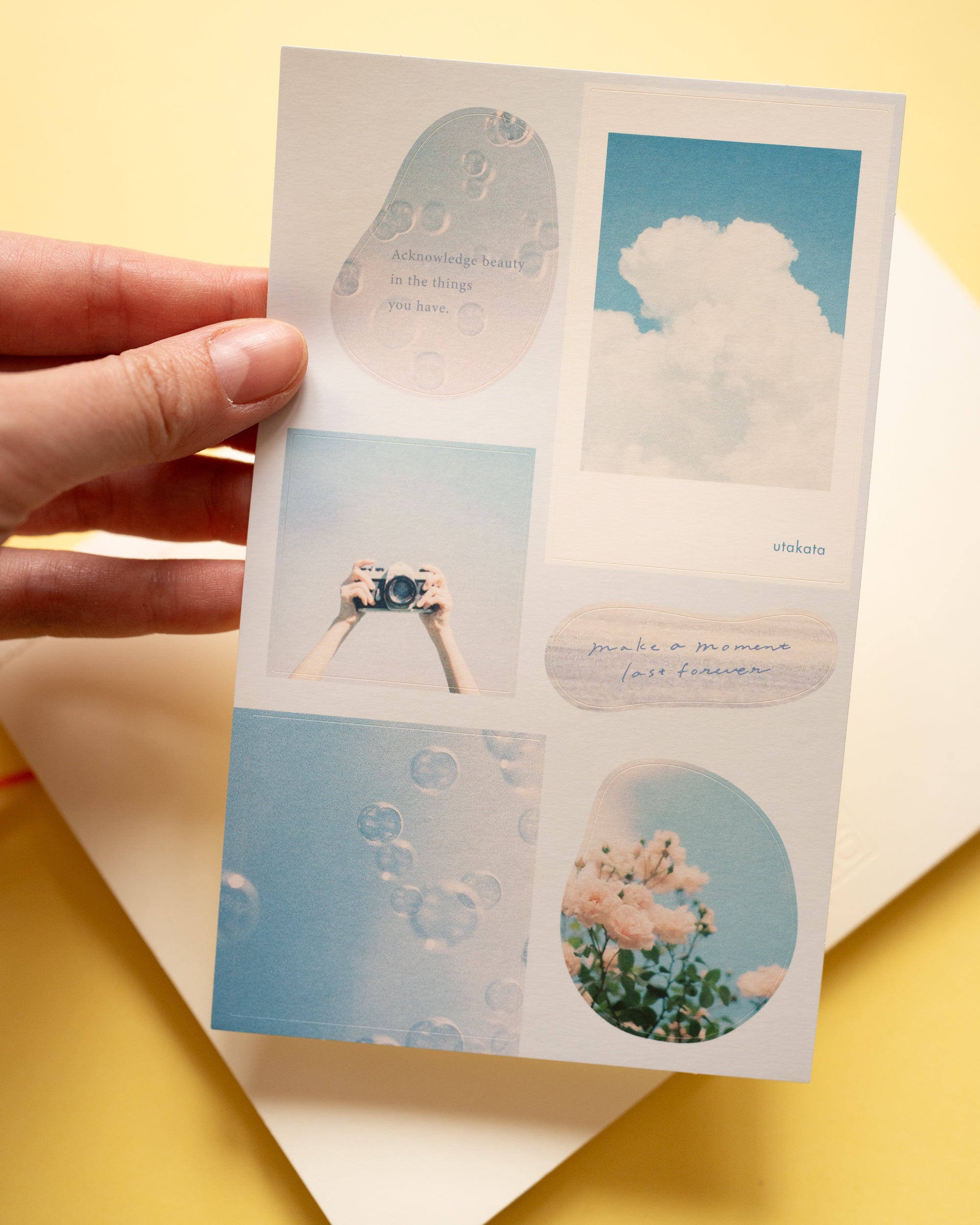 Stickers Collage Moments Bleu