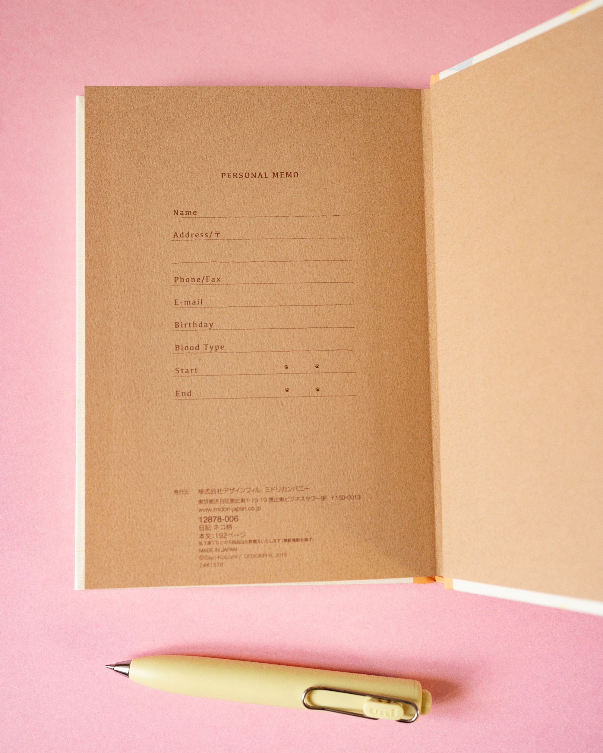 Carnet Journal Chats Midori