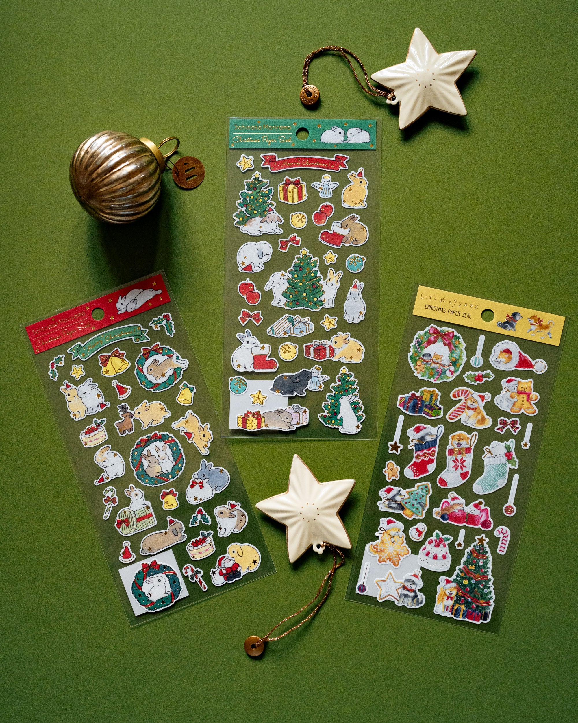 Stickers de Noël Lapins et Sapins