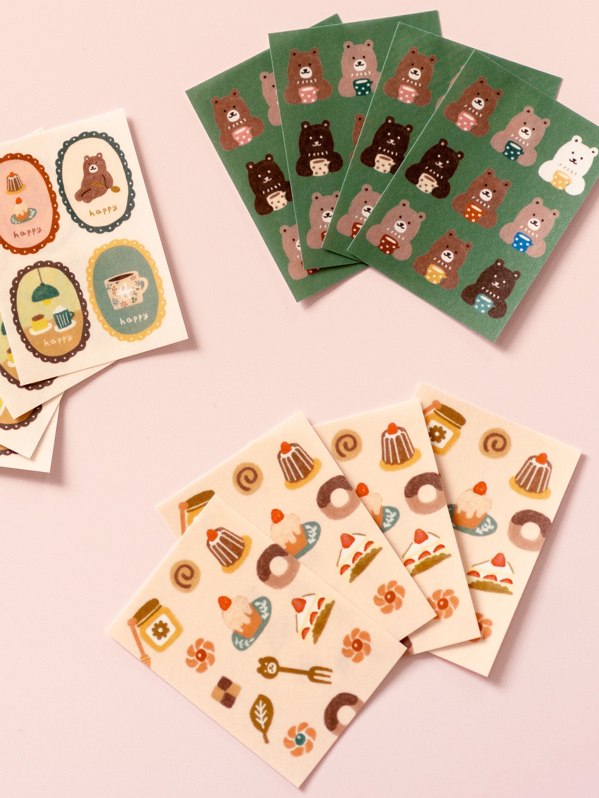 Deco seal stickers Ours gourmands